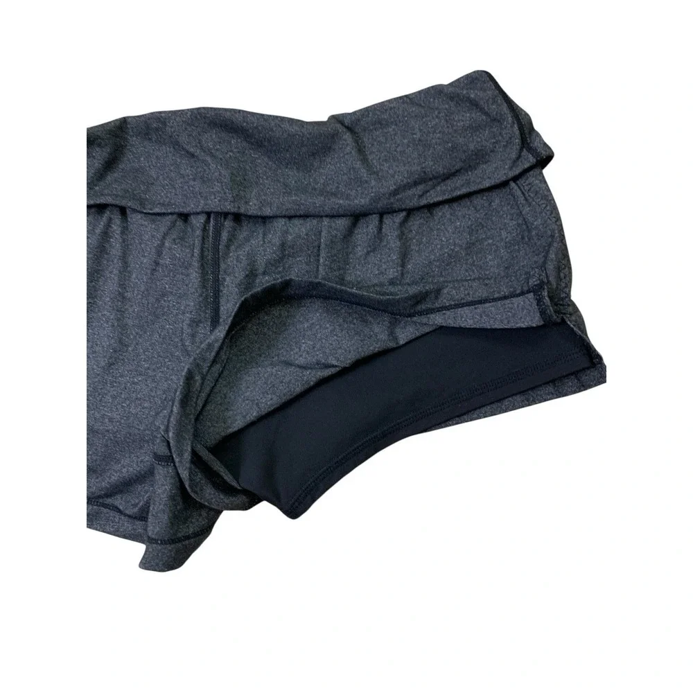 Lululemon It's Getting Hot In Here Shorts 4 Gray Heather Yoga Running Athletic